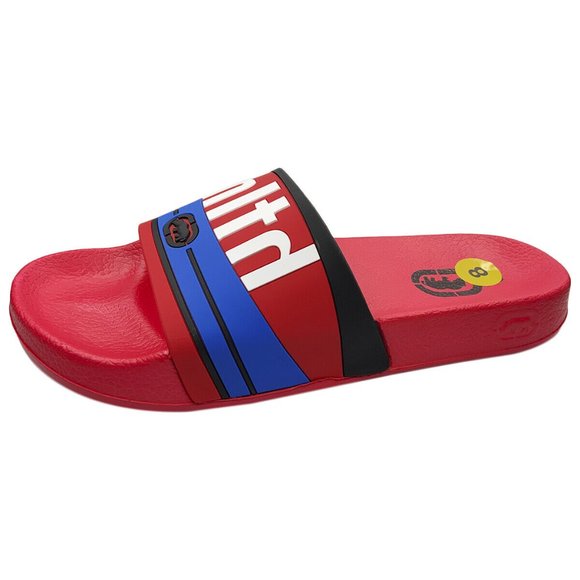 NWT ECKO UNLTD. AUTHENTIC MEN'S 3D LOGO RED SLIP ON SLIDES SANDALS SIZE 13 - Picture 4 of 6